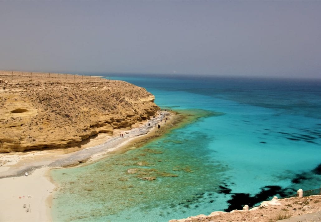 Breathtaking view of Mediterranean Sea from Agiba Beach.