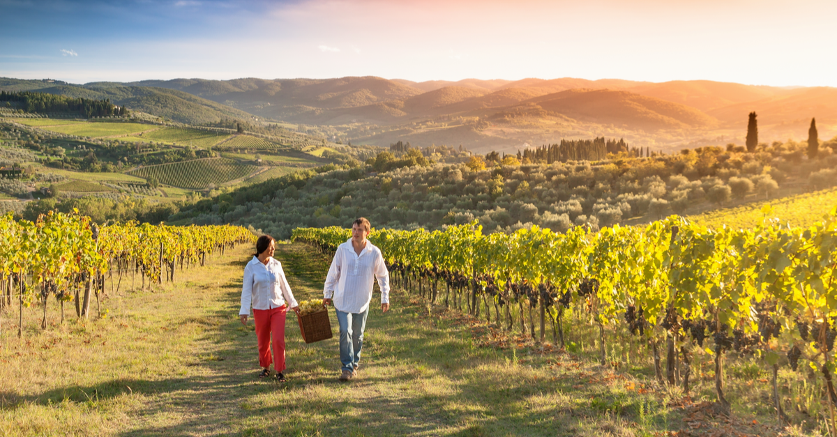 view of couple in napa valley