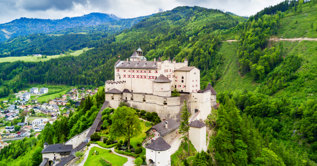 view of Hohenwerfen Castle, Austria