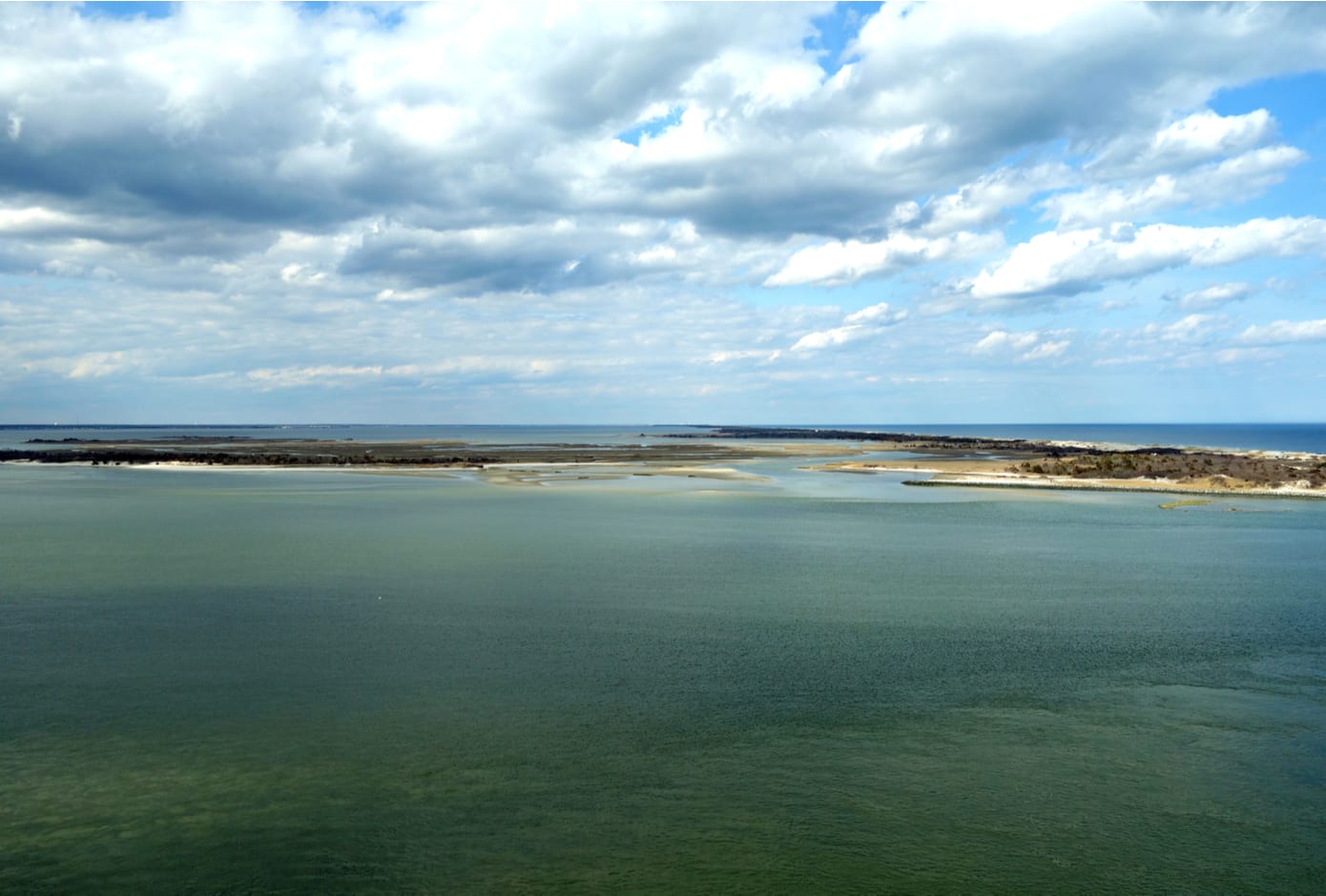 View of the Barnegat State Park located on Long Beach Island, New Jersey.