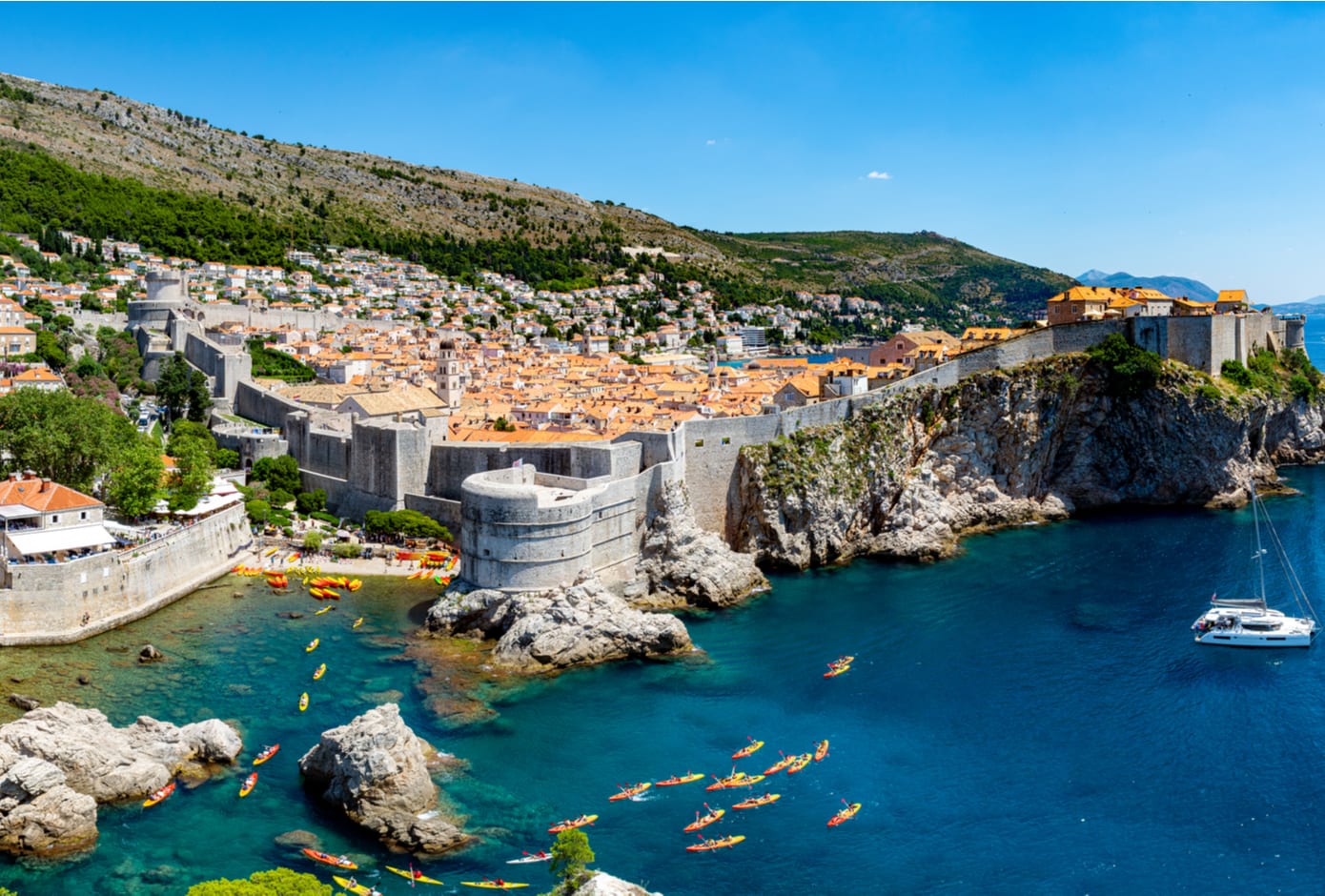 The Bokar Fortress viewed from Fort Lovrijenac, Dubrovnik.