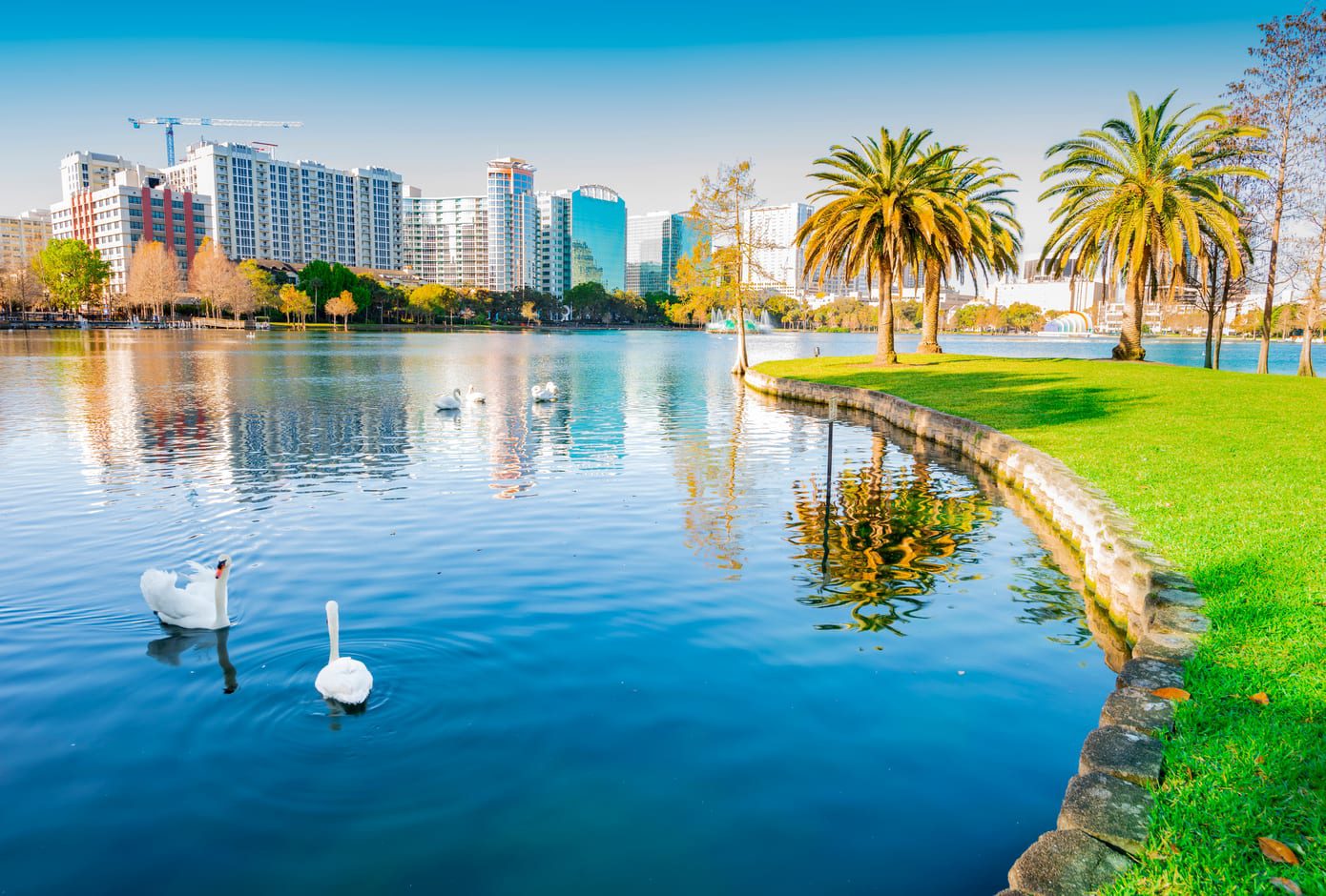 Lake Eola Park, in Orlando, Florida