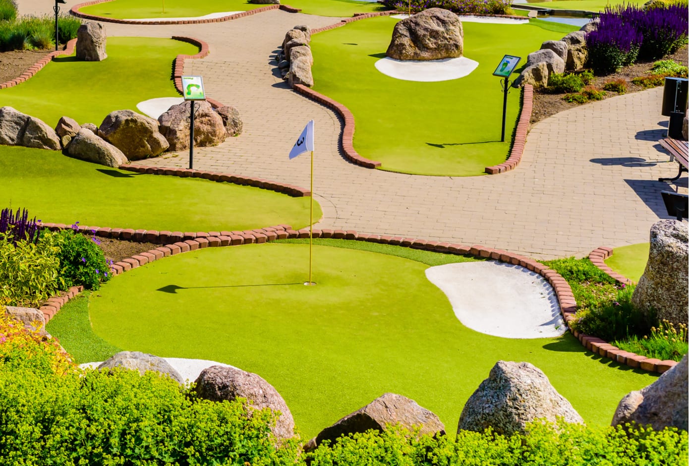 A miniature golf course.