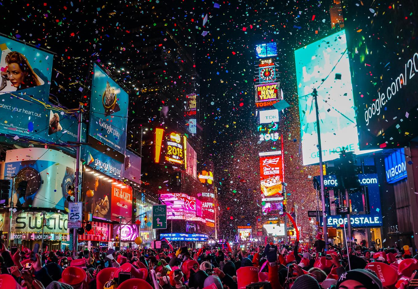 New Year's Eve celebration at the Times Square, in New York City.