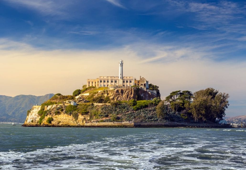 Alcatraz Island in San Francisco, California.