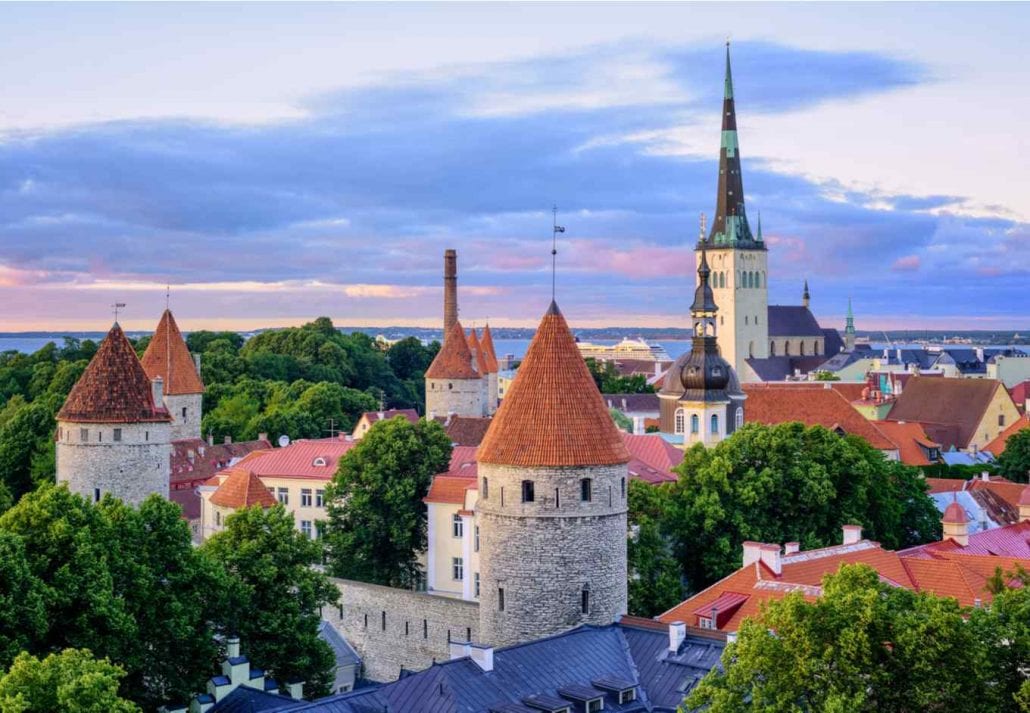 The Old Town of Tallin, Estonia.
