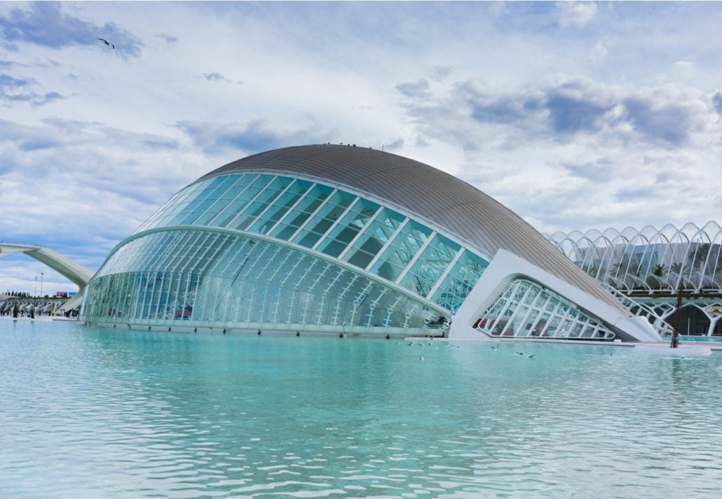 Hemisphere building, Ciudad de las Artes y las Ciencias, Valencia, Spain.
