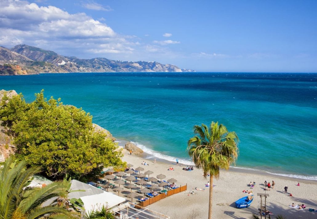 Nerja, resort town on Costa del Sol in Andalucia, Spain.