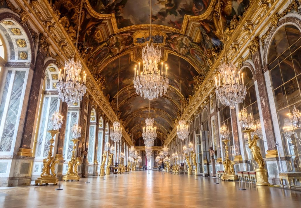 Inside Versailles Palace, France.