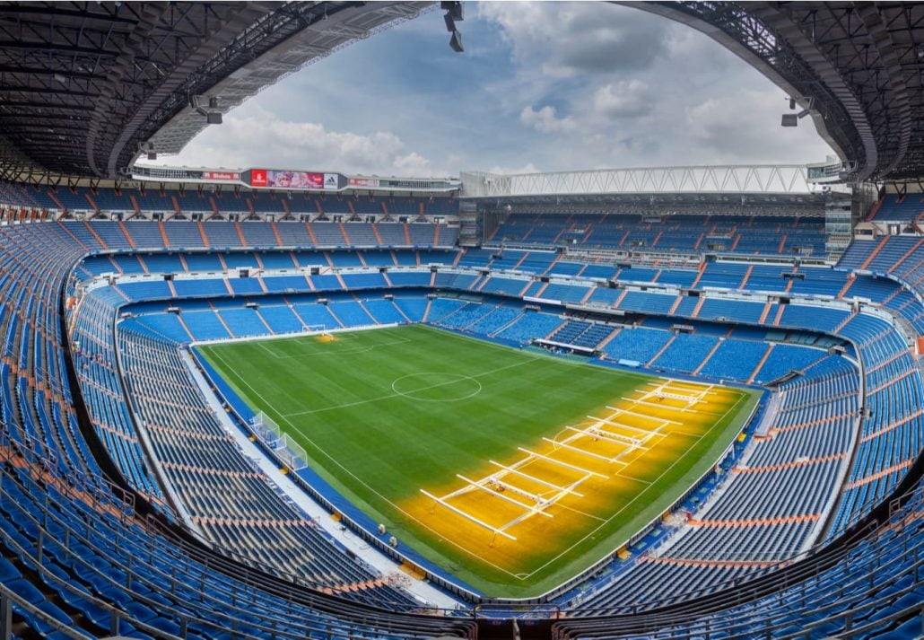 Santiago Bernabeu Stadium, home field of Real Madrid Football Club