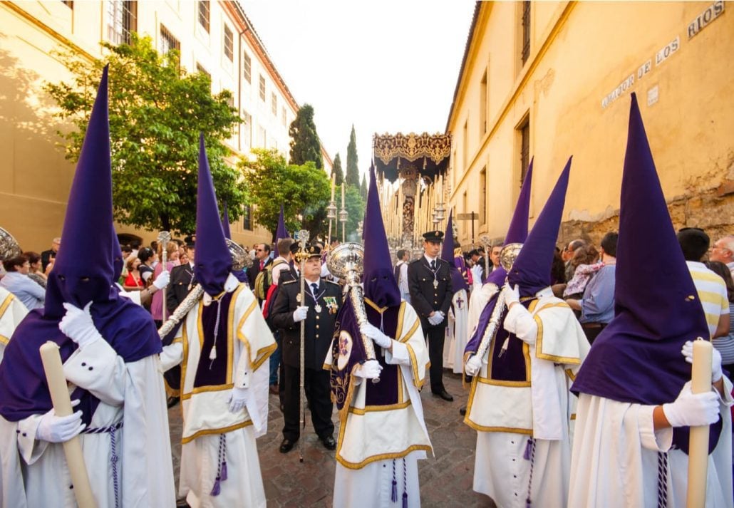 Christian procession of the Semana Santa (Holy Week) in Cordoba, Andalusia, Spain