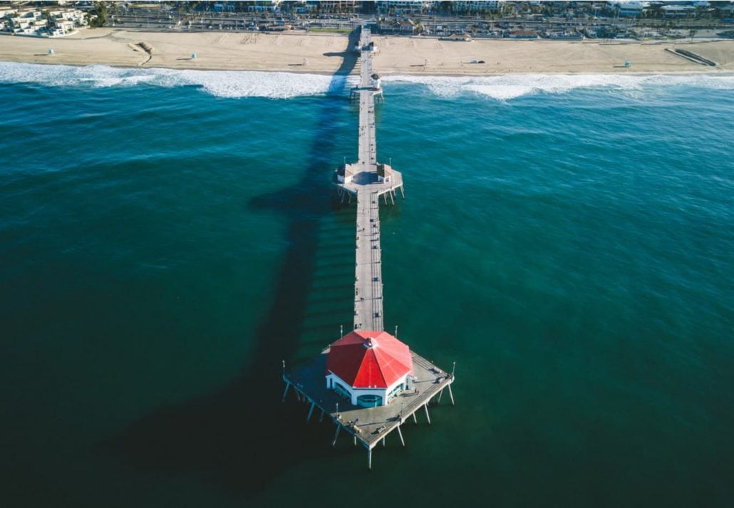 Huntington Beach Pier, California.