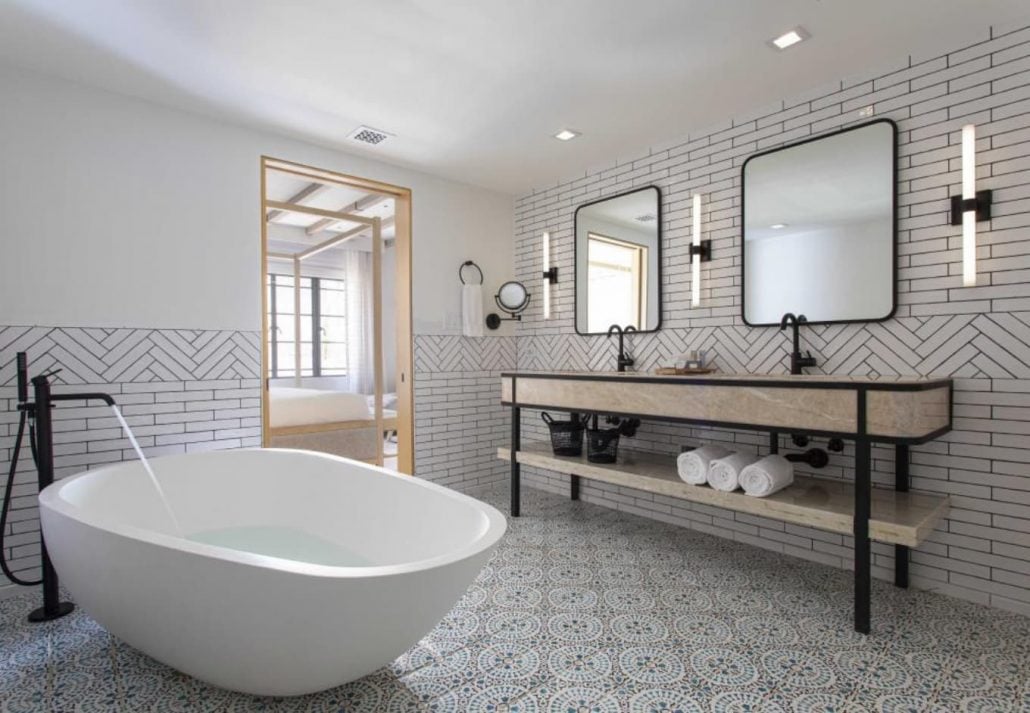 Biltmore Arizona's modern and stylish bathroom with a spacious bathtub. 