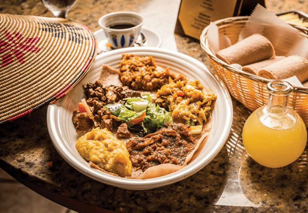 Auhentic Ethiopian dish served at Nile Ethiopian, in Orlando.