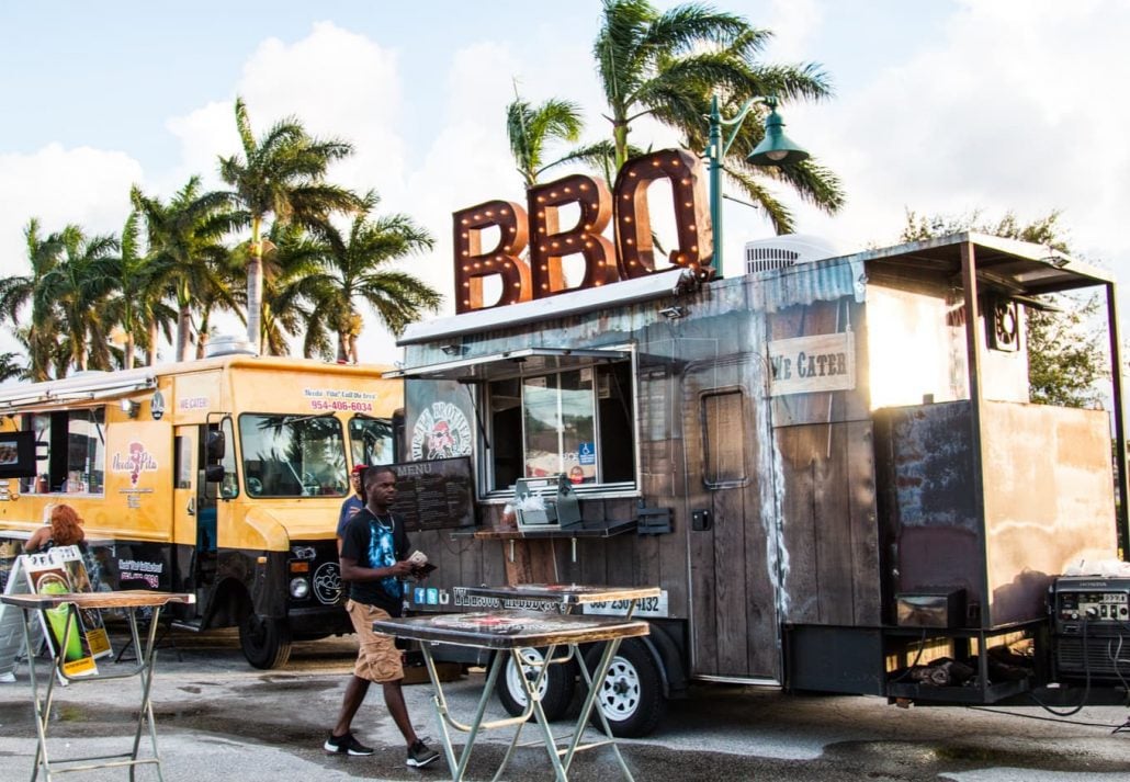 Food truck festival, market place and concert in Margate, South Florida Miami local area