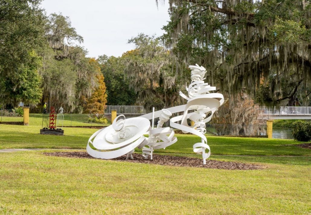 The sculpture garden of the The Mennello Museum of American Art