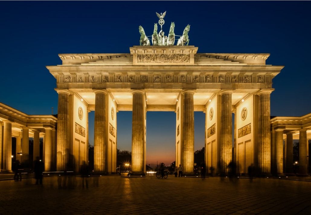 The Brandenburg Gate, Berlin, Germany.
