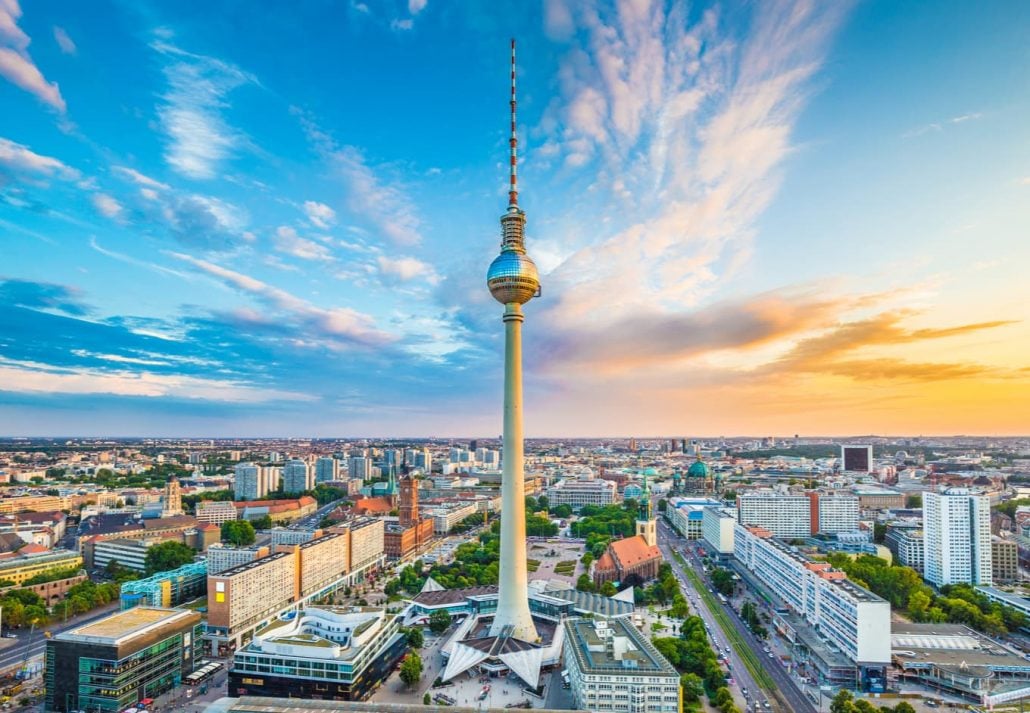 TV Tower in Alexanderplatz, Berlin, Germany.