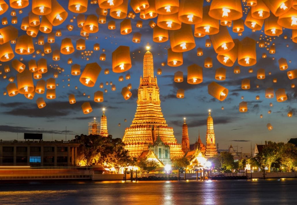 Lantern festival in Bangkok, Thailand.