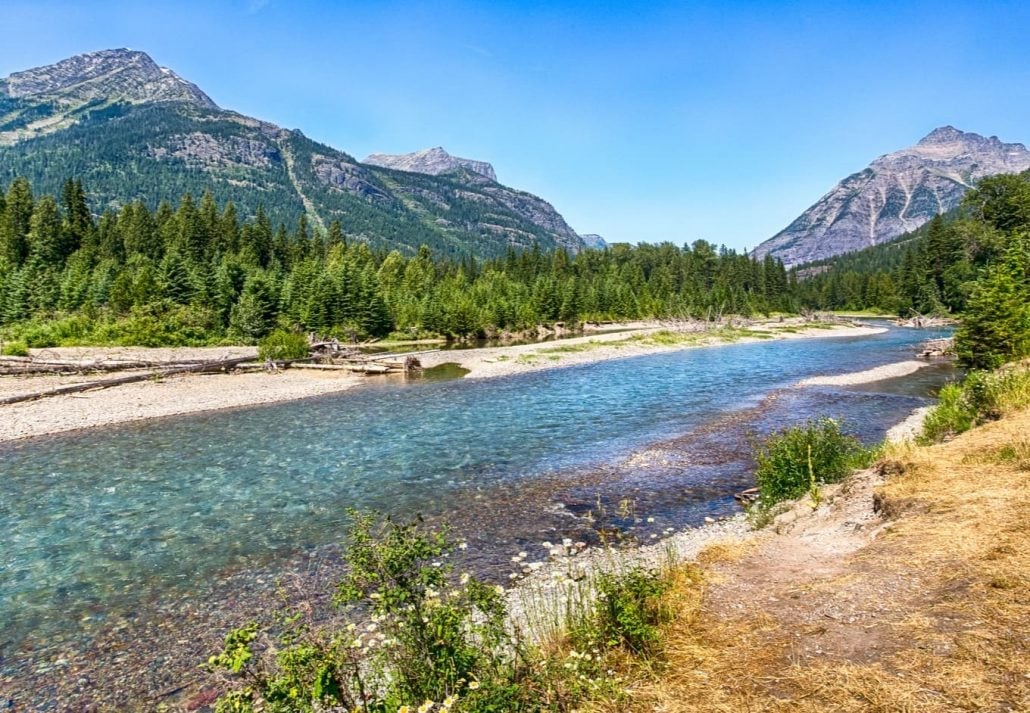 Flathead River in the Flathead National Forest, Montana, USA.