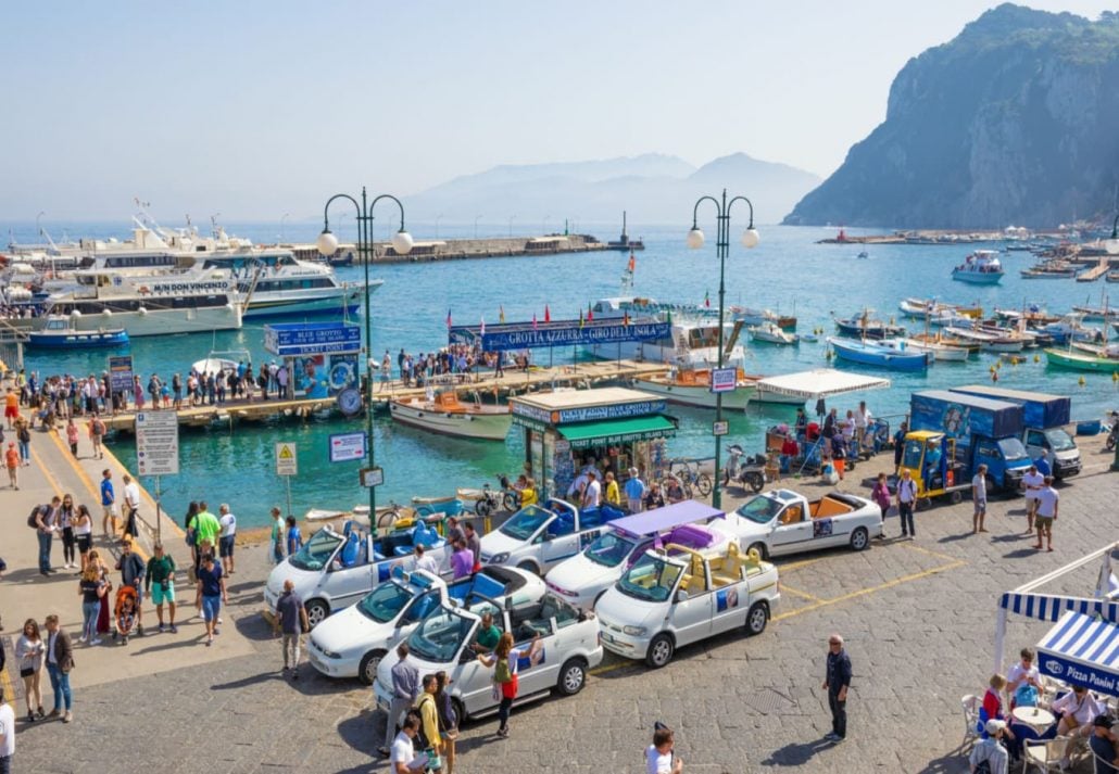 People going from Naples to Capri by ferry 