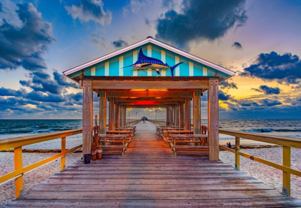 A fishing pier in Lauderdale-by-the-sea, FL