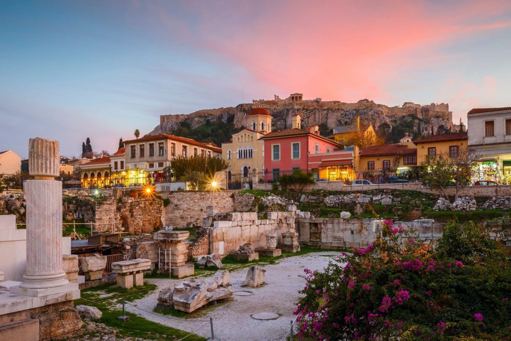 Athens in evening