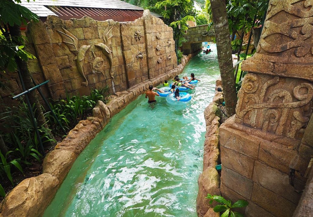 Lazy River of the Adventure Cove Water Park in Singapore.