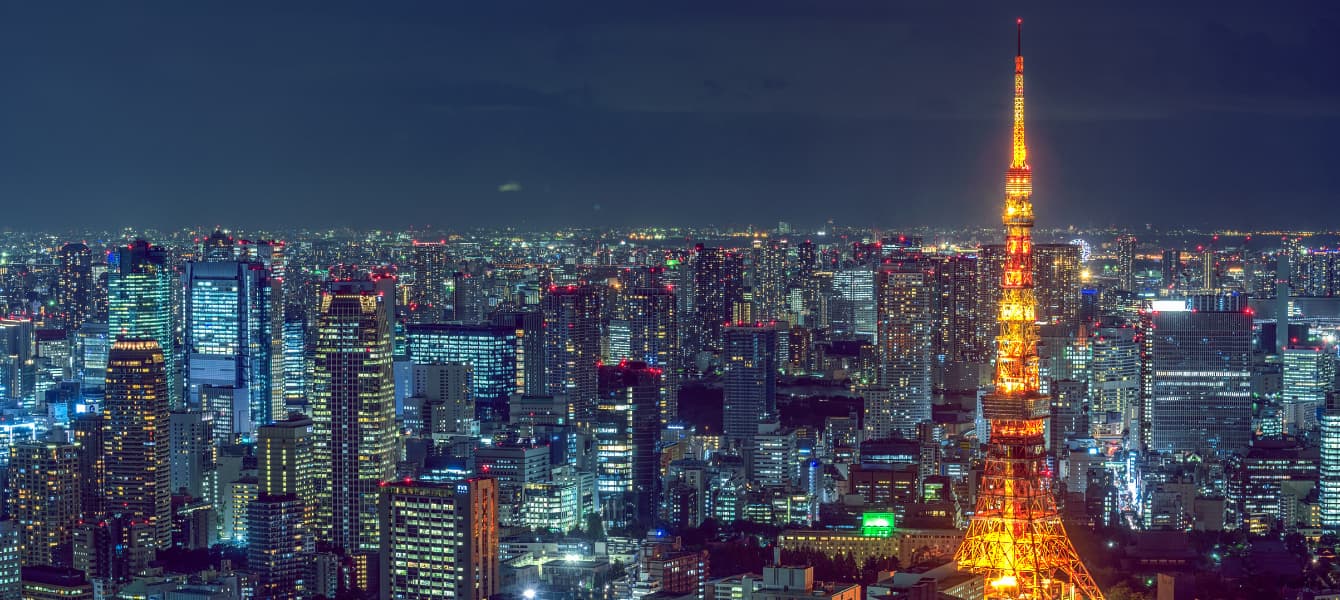 Tokyo night skyline