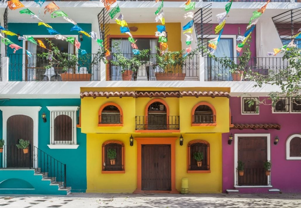 Colorful buildings in Puerto Vallarta