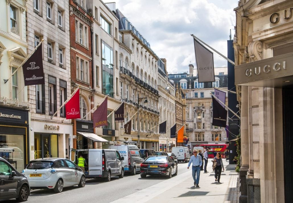 Bond Street, in London, England.