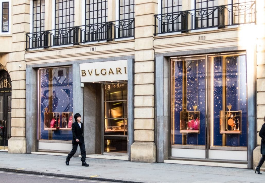 The Bulgary store in London's Sloane Street.