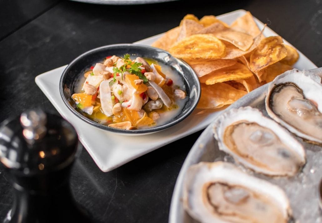 seafood at a restaurant