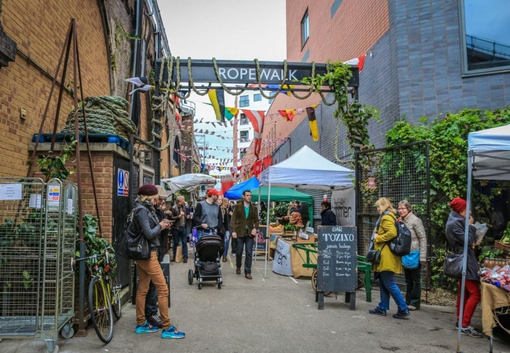 Maltby Street Market, London, England.