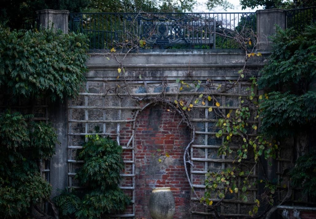 a part of an older building at Dumbarton Oaks 