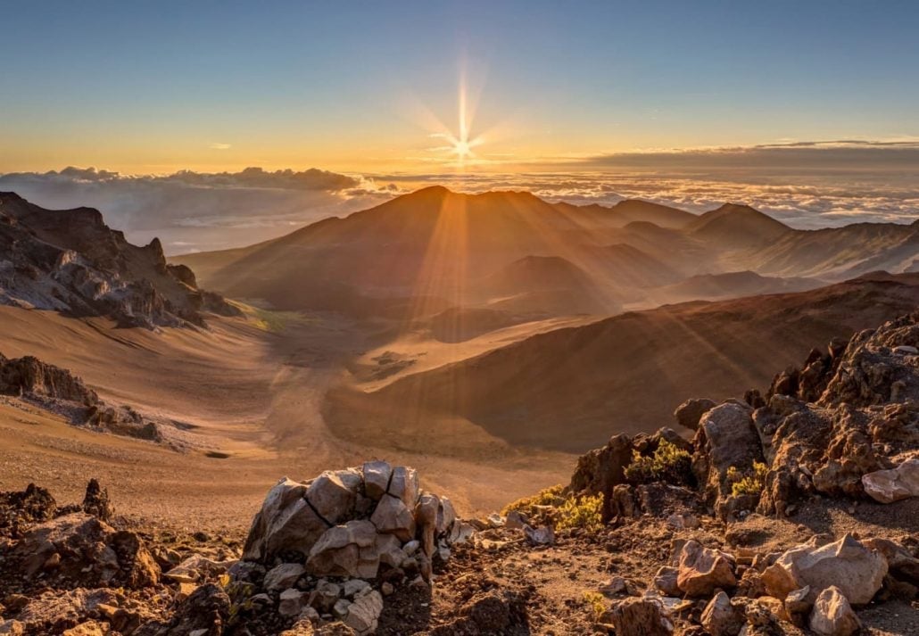 Haleakalā Crater sunset, in Maui.