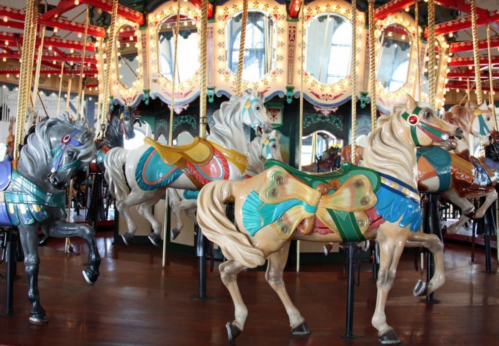 Carousel in Santa Monica, California.