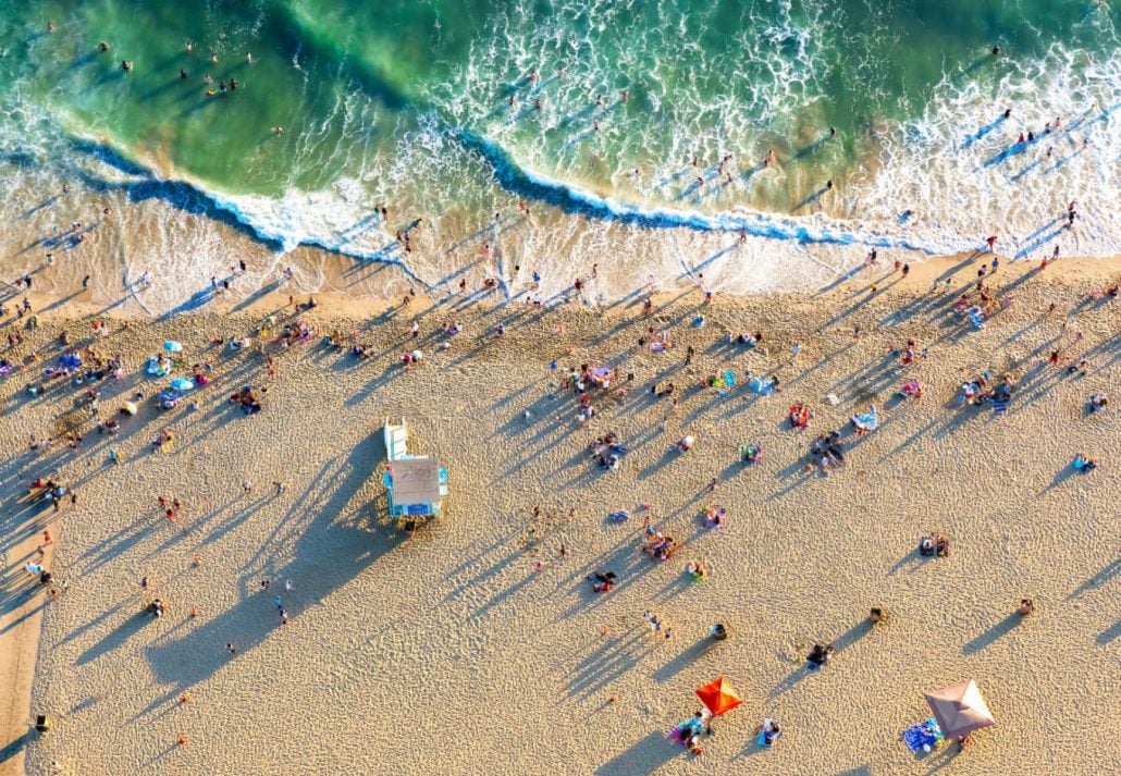 Santa Monica State Beach, Santa Monica, California.