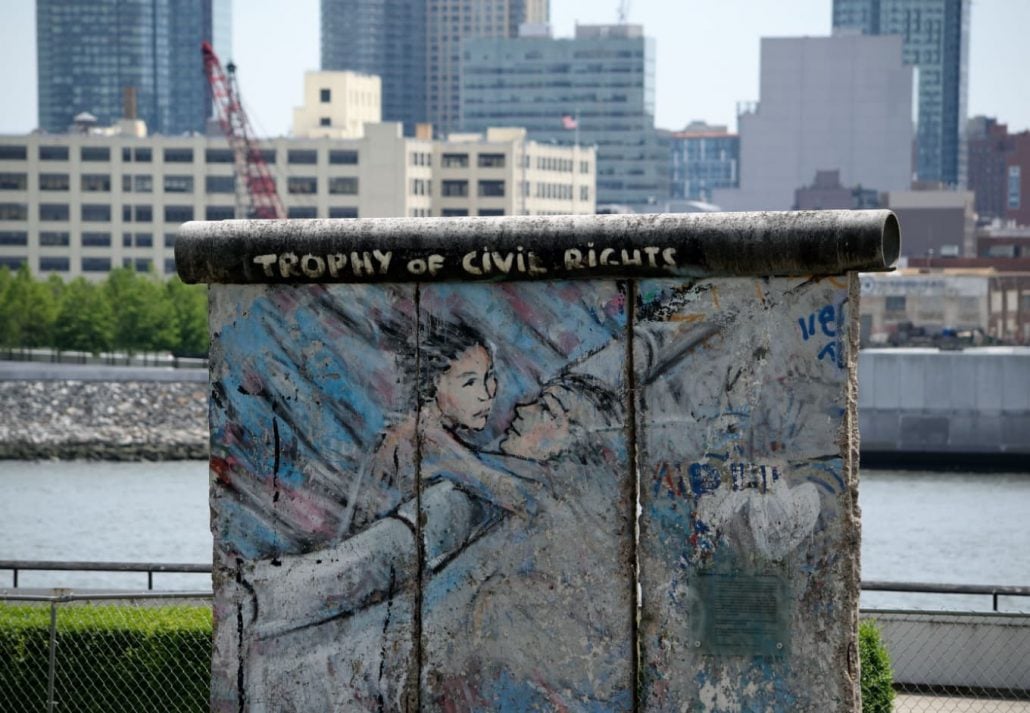 Section of the Berlin Wall, New York.
