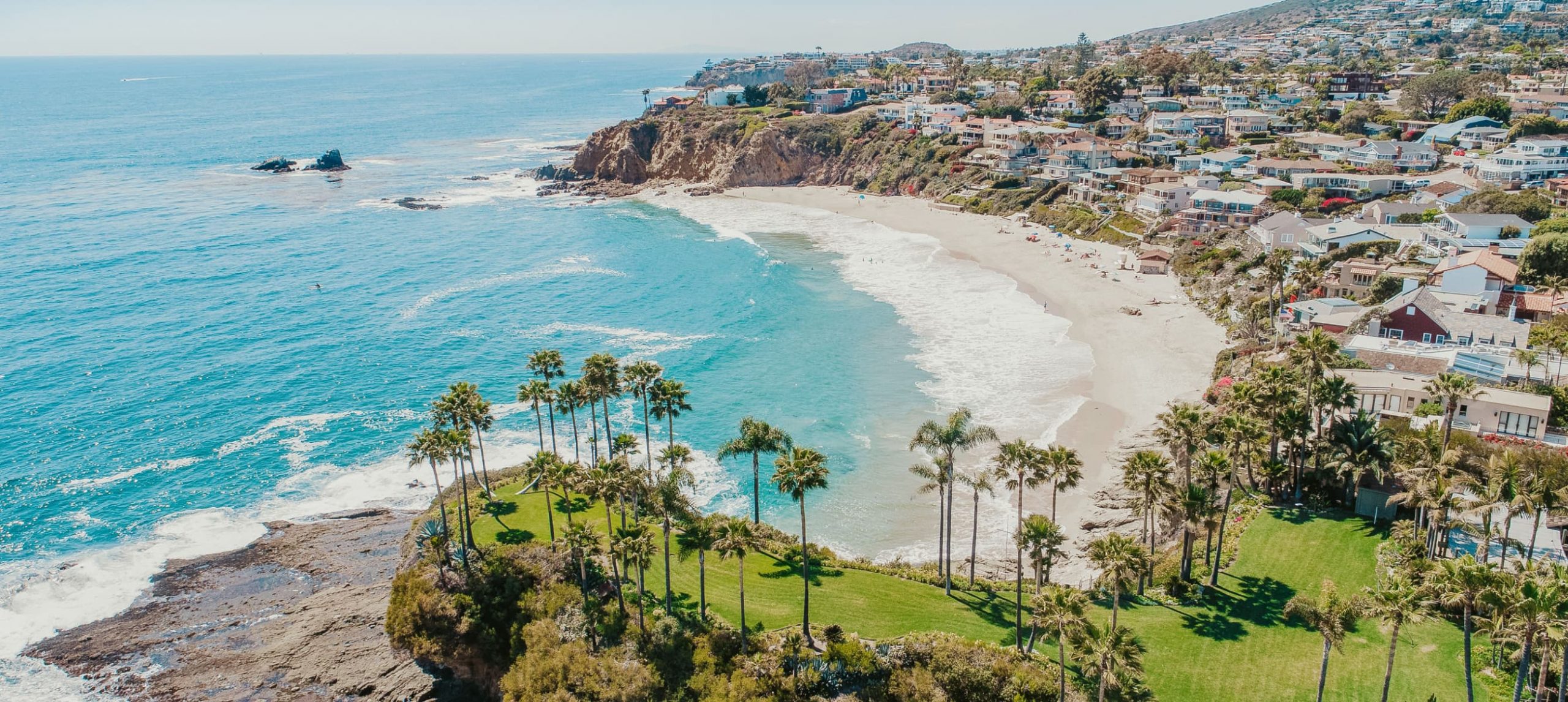 Top view of Laguna Beach, in California.