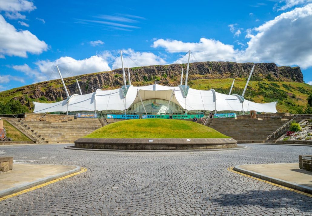 Dynamic Earth, in Edinburgh, Scotland.