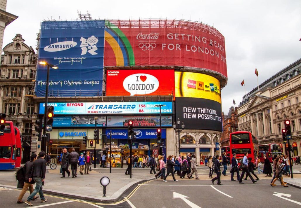 Piccadilly Circus, London, England.