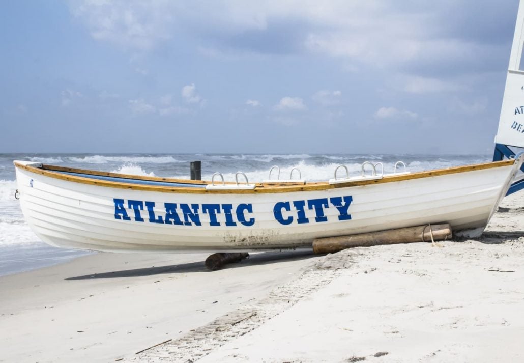 a beach in Atlantic City