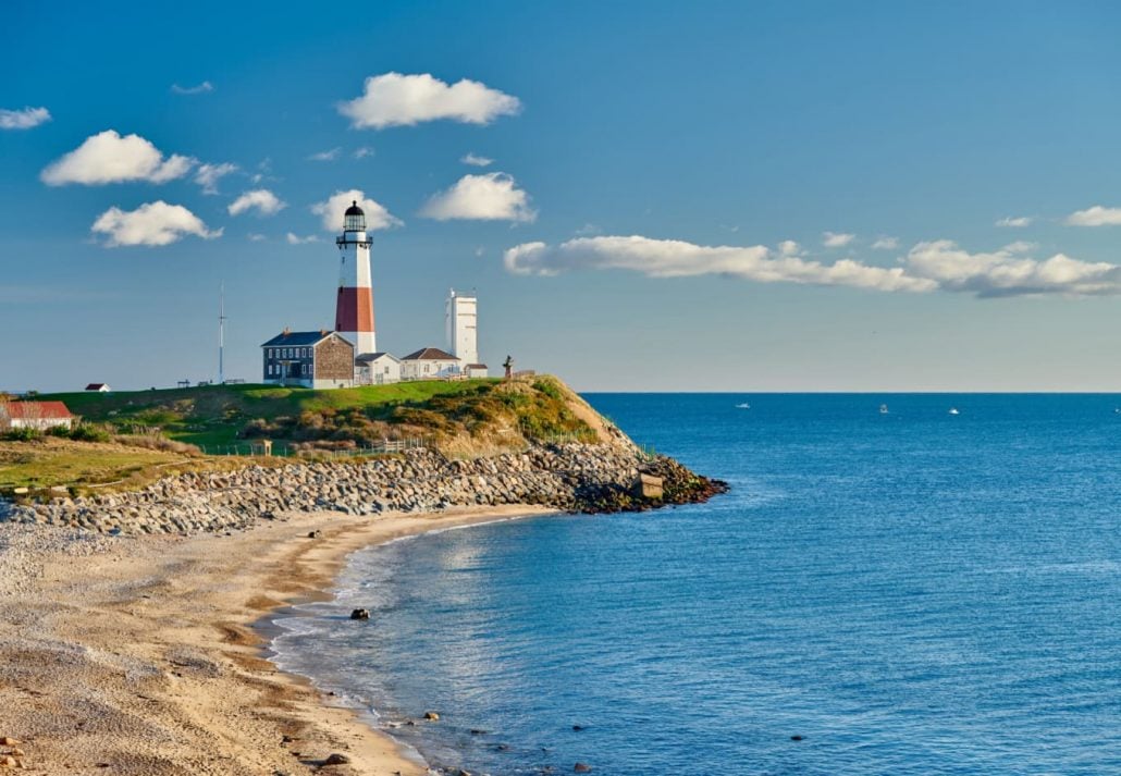 The Montauk Lighthouse, in Montauk, New York.