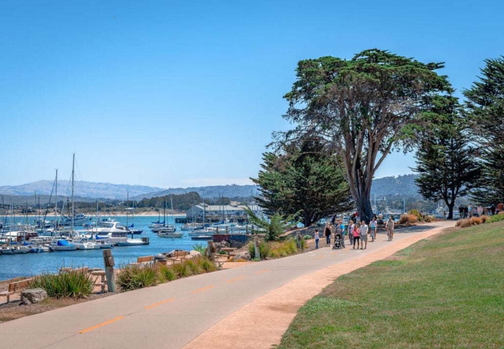 The Monterey Coastal Recreation Trail, in Monterey, California.