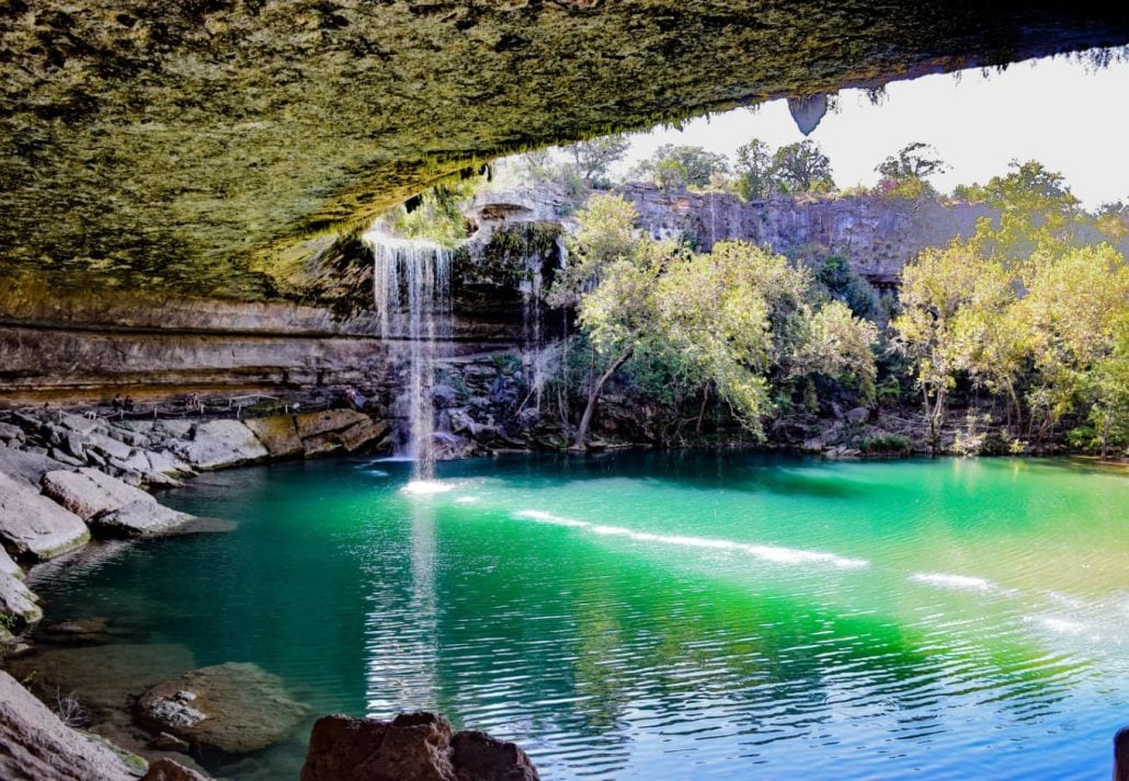The Hamilton Pool, in Texas Hill Country, Texas.