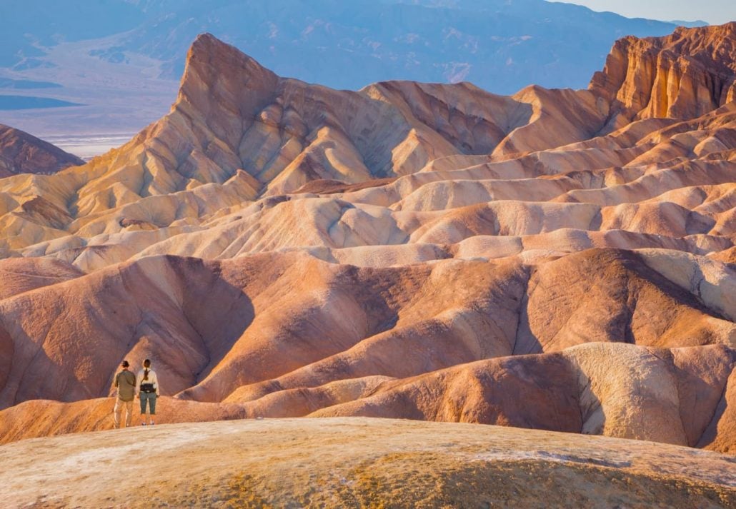 A couple in the Death Valley National Park, California, USA.