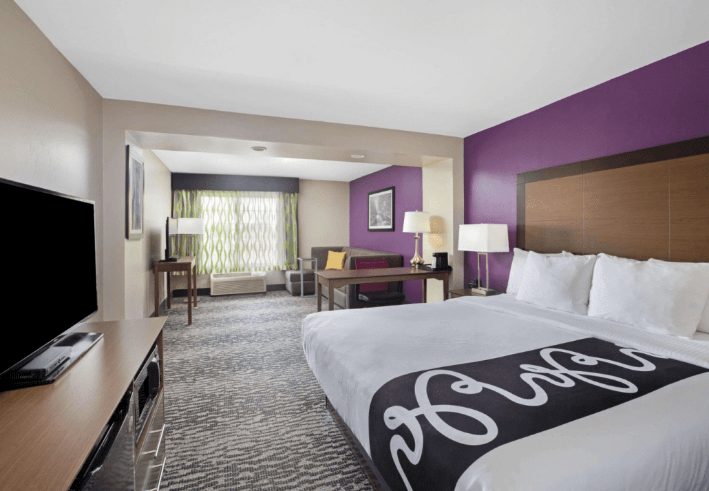 Suite of the La Quinta Inn & Suites by Wyndham Visalia, in Visalia, California, USA.